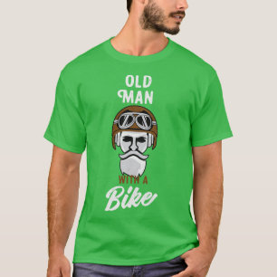 Old Man Motorcycle Club Vintage Grunge Biker T-Shirt
