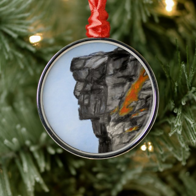 Old Man of the Mountain in Fall Metal Tree Decoration (Tree)