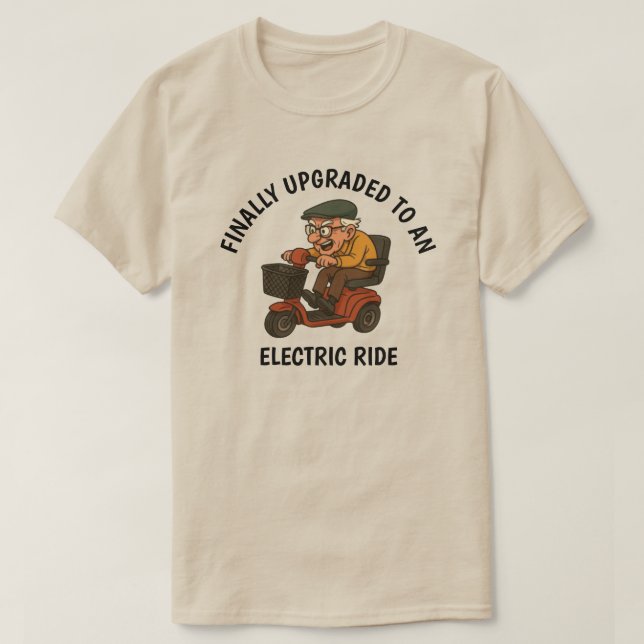 Old Man on Scooter T-Shirt (Design Front)