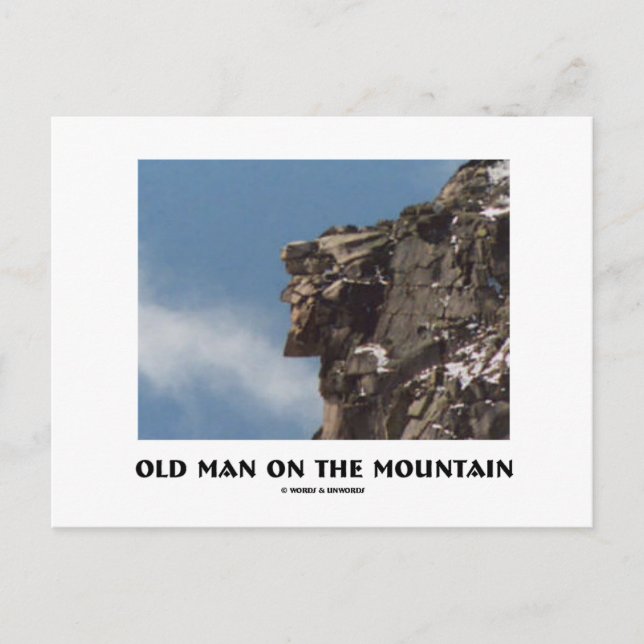 Old Man On The Mountain (Optical Illusion) Postcard (Front)