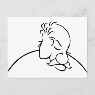 Old Man Or Young Lady Optical Illusion Postcard
