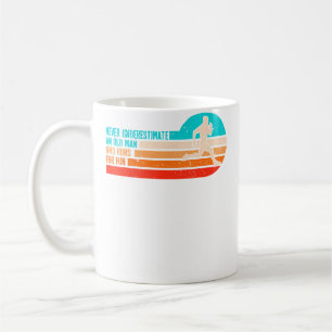 Old Man Running Humour Fitness Lover Funny Senior  Coffee Mug