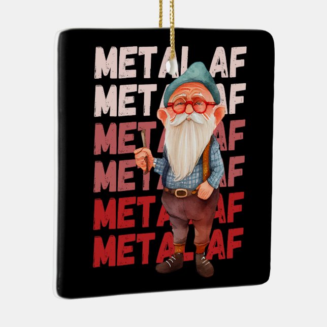 Old Man Still Metal AF Ceramic Ornament (Right)