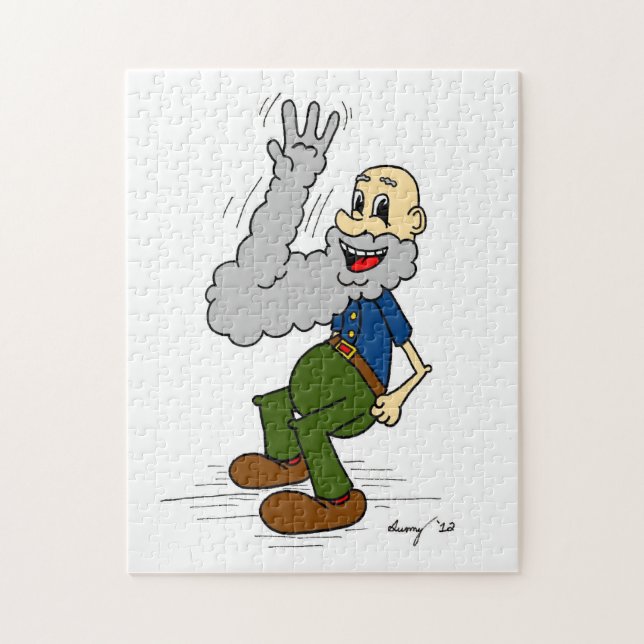 Old Man Waving Beard Puzzle (Vertical)