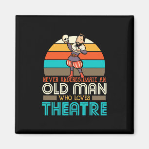 Old Man Who Loves Theatre Magnet