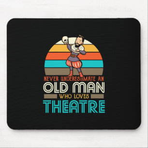 Old Man Who Loves Theatre Mouse Pad