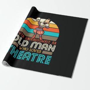 Old Man Who Loves Theatre Wrapping Paper