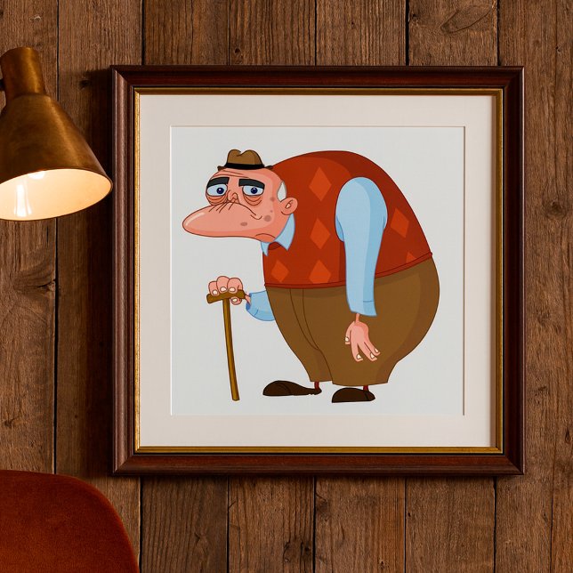 Old Man With A Cane Poster (Creator Uploaded)