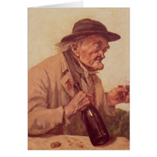 Old Man with a glass of wine