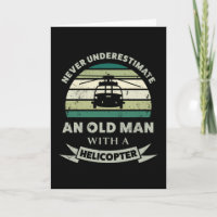 Old Man with a Helicopter Funny Dad Gift