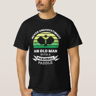 Old man with a Pickleball Paddle Gift T-Shirt