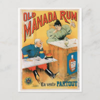 Old Manada Rum Vintage Drink Ad Art