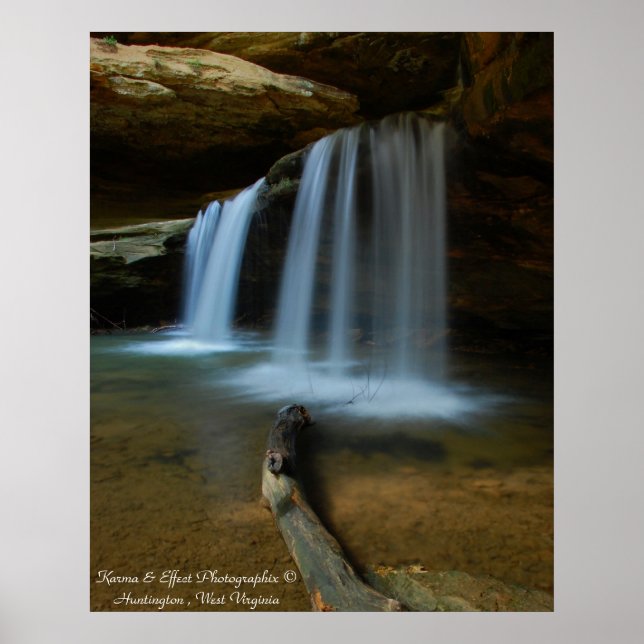 Old Mans Cave Falls Poster (Front)