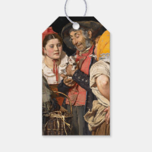 Old Man's Treasure (The Cat) (by Karl Gussow) Gift Tags