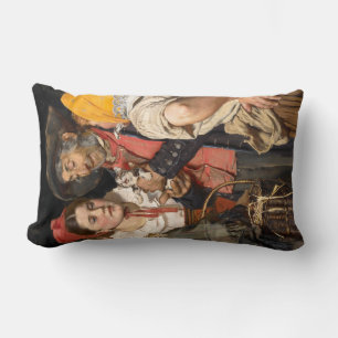 Old Man's Treasure (The Cat) (by Karl Gussow) Lumbar Cushion