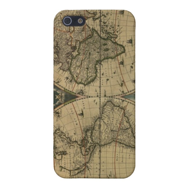 Old Map Globe iPhone Case (Back)