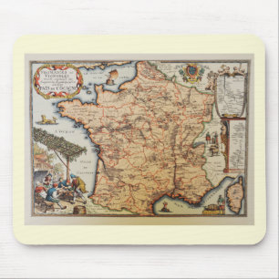 Old map of France Mouse Pad