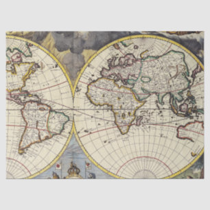 Old Map Series 1 Design 5 Tissue Paper