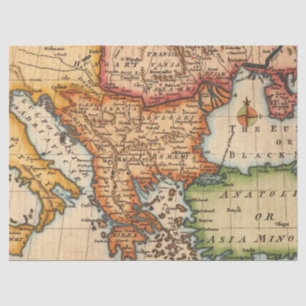 Old Map Series 1 Design 6 Tissue Paper