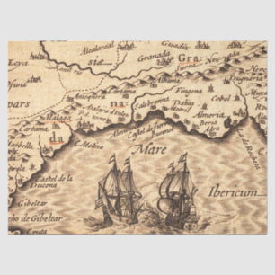 Old Map Series 1 Design 7 Tissue Paper