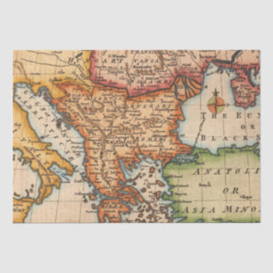 Old Maps Pattern Tissue Paper