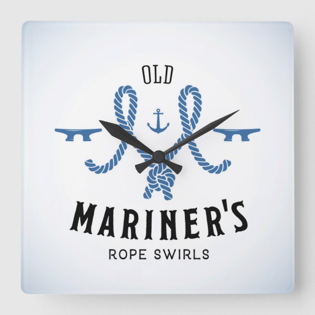 Old Mariner Poster Square Wall Clock (Front)