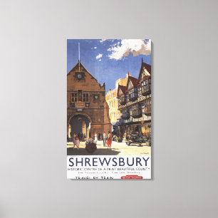 Old Market Hall View British Railways Poster Canvas Print