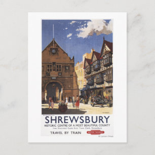 Old Market Hall View British Railways Poster Postcard