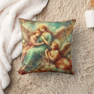 Old Master Style Angels Art Throw Pillow