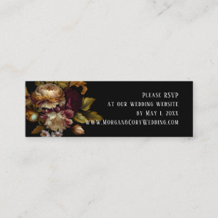 Old Masters Painting Look Wedding Website RSVP Mini Business Card