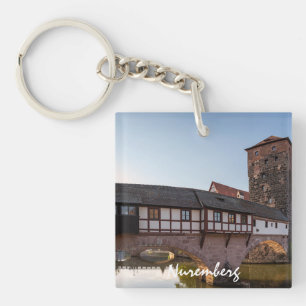 Old mediaeval bridge in Nuremberg, Germany Key Ring