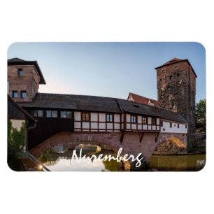 Old mediaeval bridge in Nuremberg, Germany Magnet