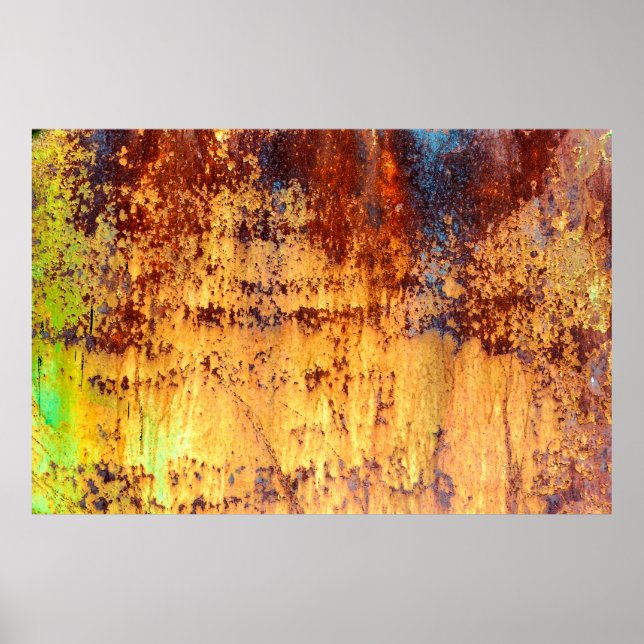 Old metal iron rust background and texture,  metal poster (Front)