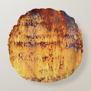 Old metal iron rust background and texture,  metal round cushion