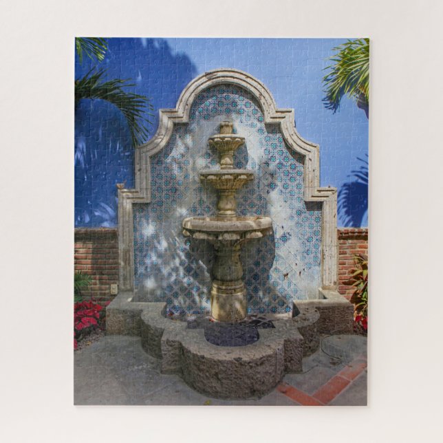 Old Mexican Tile Fountain Jigsaw Puzzle (Vertical)