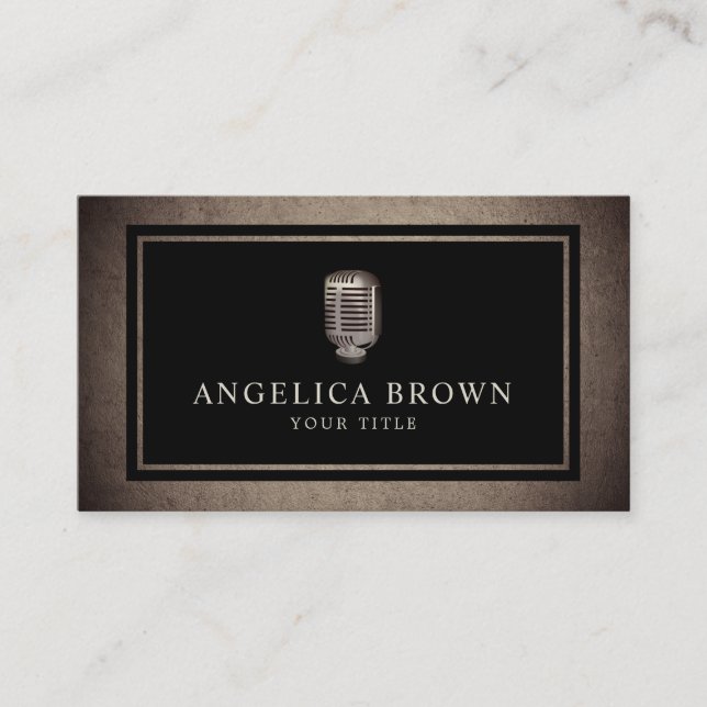 Old Microphone Business Card (Front)