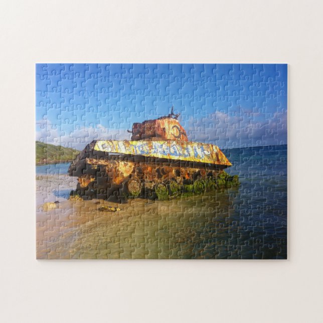 Old Military War Tank Puerto Rico. Jigsaw Puzzle (Horizontal)