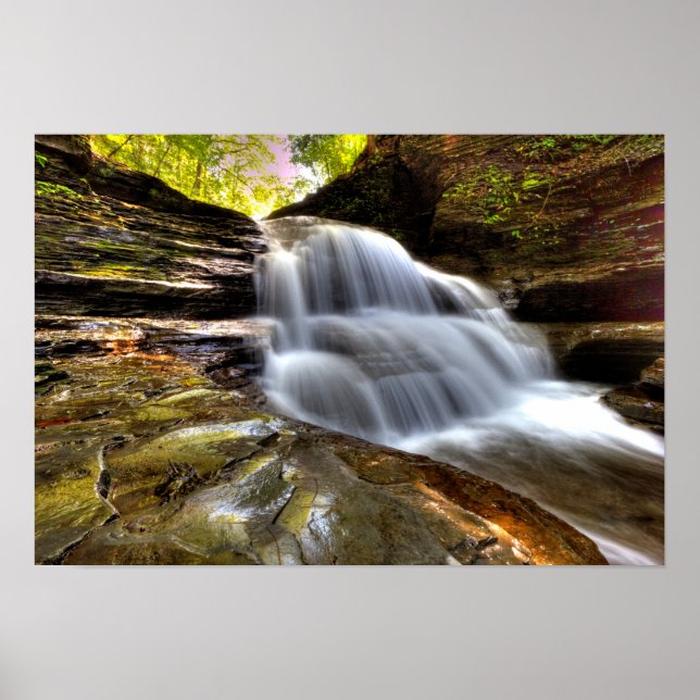 Old Mill Falls, Robert Treman state park, NY Poster (Front)