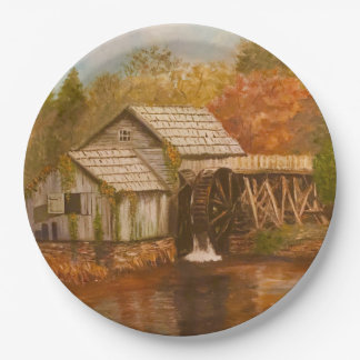 Old Mill Paper Plate