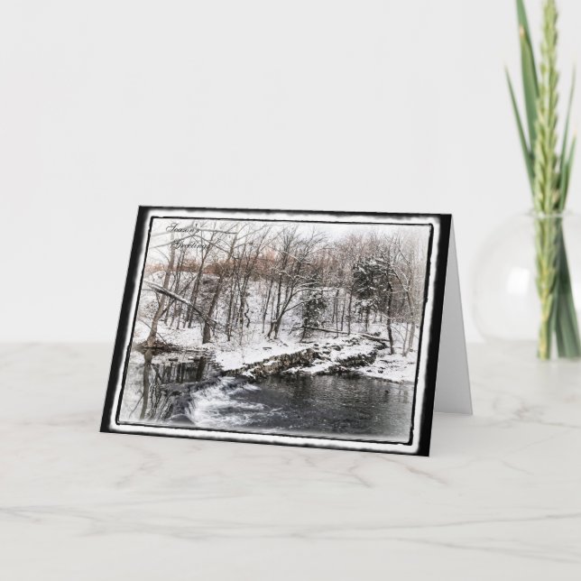 Old Mill Race Christmas Season's Greeetings Card (Front)