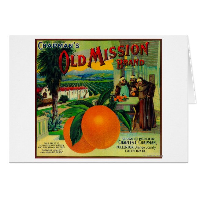Old Mission Orange LabelFullerton, CA (Front Horizontal)