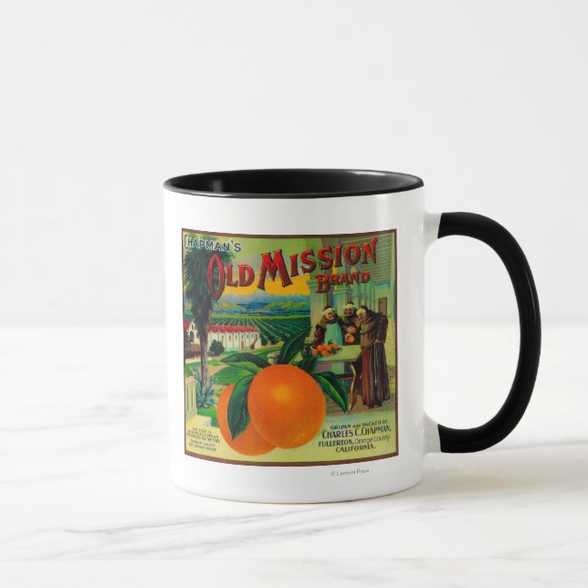 Old Mission Orange LabelFullerton, CA Mug (Right)