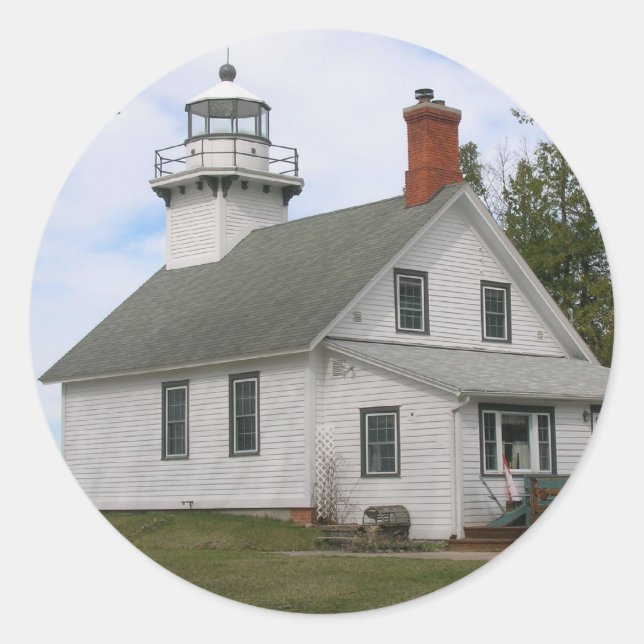 Old Mission Point Light, MI stickers (Front)