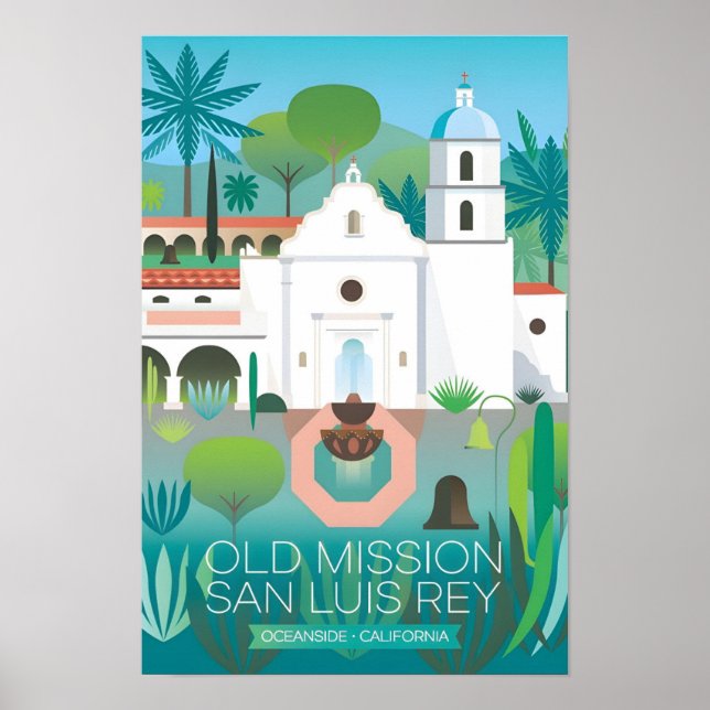 Old Mission San Luis Rey Print (Front)