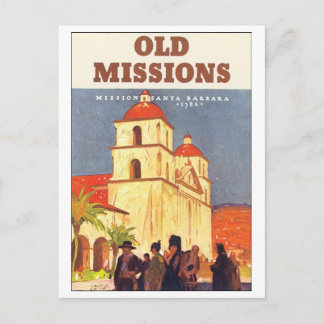 Old Missions, Mission Santa Barbara Postcard