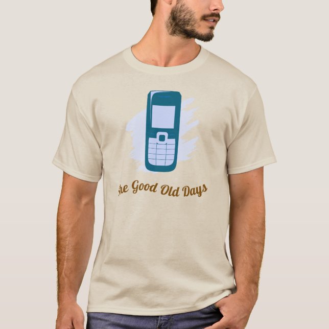 Old Mobile Phone Funny T-Shirt (Front)