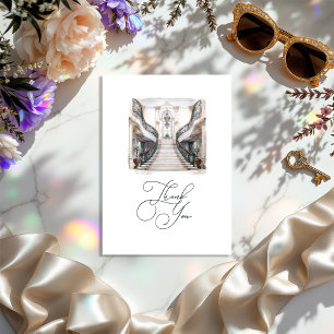 Old Money Aesthetic Luxury Photo Thank You Card