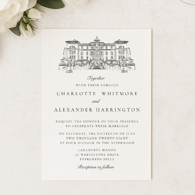 Old Money Aesthetic transparent bg wedding Invitation (Creator Uploaded)