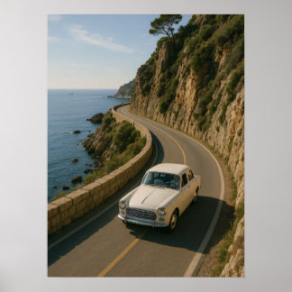 Old Money Aesthetic Vintage Car Poster