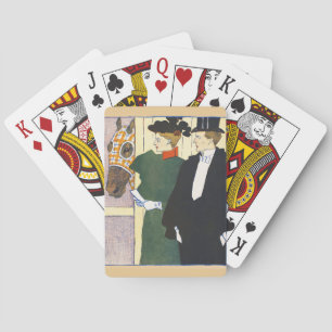 Old Money Aesthetic Vintage Horse Racing Print Playing Cards